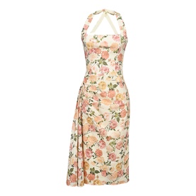 Tallulah Floral Halter Flared Dress