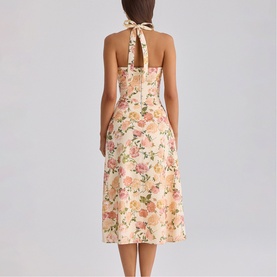 Tallulah Floral Halter Flared Dress
