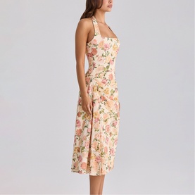 Tallulah Floral Halter Flared Dress