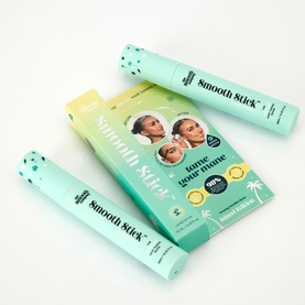 The Smooth Company Smooth Stick&trade; Island Edition hair styling sticks in mint green packaging, shown with branded box, set of three