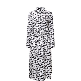 Equestrian Tie Belted Shirt Dress