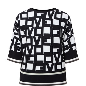 Typography Relaxed-Fit Sweater