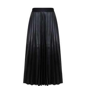Faux Leather Plisse Skirt