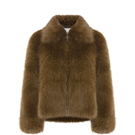 Indie Cropped Faux-Fur Coat