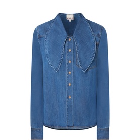 Elif Exaggerated Collar Denim Shirt