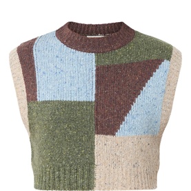 Wren Geometric Knitted Vest
