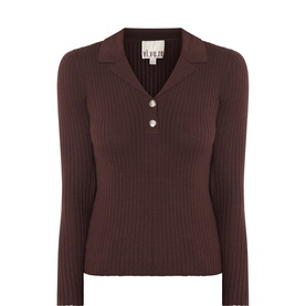 Yara Ribbed Polo Sweater