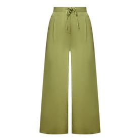 Marc O Polo Shaded Fern wide-leg trousers in viscose, featuring a drawstring waist and pleat front detail