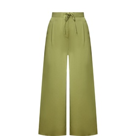 Wide-Leg Cropped Trousers