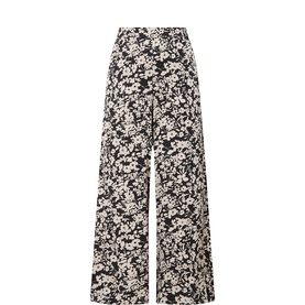 Floral Wide Leg Trousers