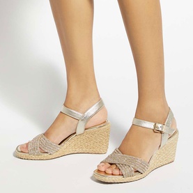 Kyro Raffia Wedge Sandals
