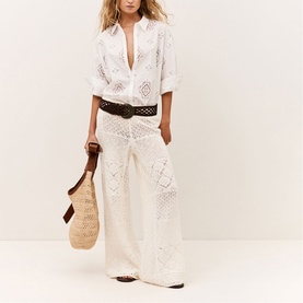Muriel Openwork Embroidery Shirt