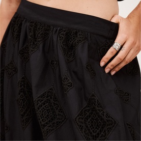 Mona Broderie Anglaise Flared Skirt