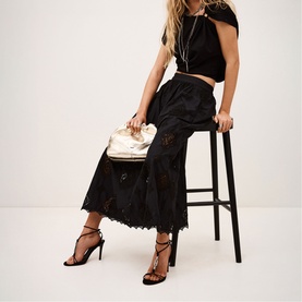 Mona Broderie Anglaise Flared Skirt