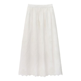 Mona Broderie Anglaise Flared Skirt