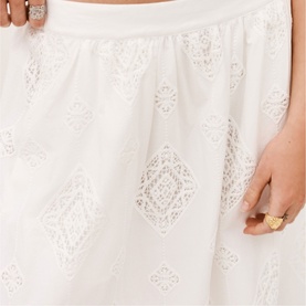 Mona Broderie Anglaise Flared Skirt