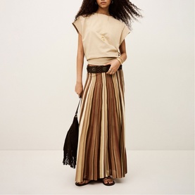 Rima Striped Flared Skirt