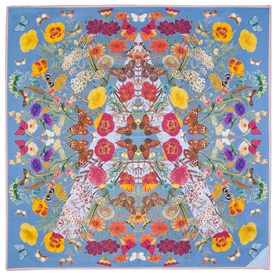 Botanical A Logo Silk Square Scarf