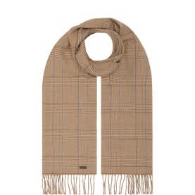 Logo Check Fringe Scarf
