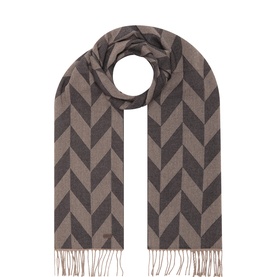 Logo Chevron Fringe Scarf