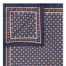 Floral Geometric Silk Pocket Square