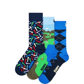 Golf Cart Socks Three-Piece Gift Set