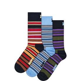 Stripes Socks Three-Piece Gift Set