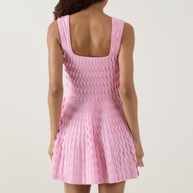 Vanna Scalloped Knit Mini Dress