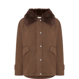 Faux Fur Collar Jacket