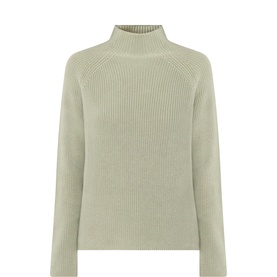 Ribbed Knit Turtleneck Sweater