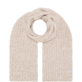 Logo Badge Knitted Scarf