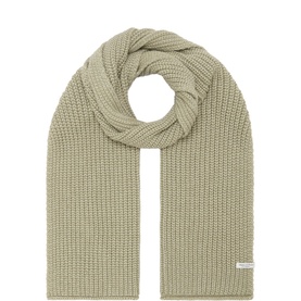 Logo Badge Knitted Scarf