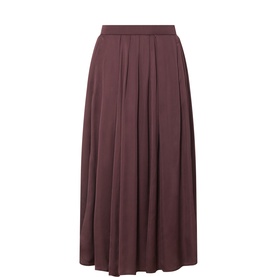Pleated Flared Skirt