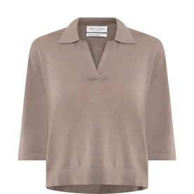 Knitted Oversized Polo Top