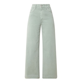 Paige Wide Leg jeans in Vintage Seaglass, high-rise with a wide-leg silhouette and subtle fading detail