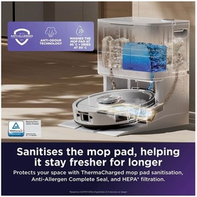 PowerDetect UV Reveal Vac Mop Robot Vacuum White