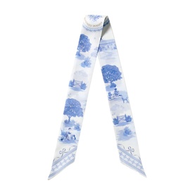 Toile De Joy Silk Skinny Scarf