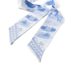Toile De Joy Silk Skinny Scarf