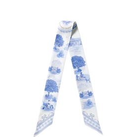 Toile De Joy Silk Skinny Scarf