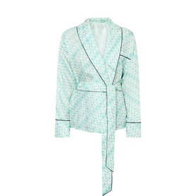 Alba Silk Printed Wrap Blouse