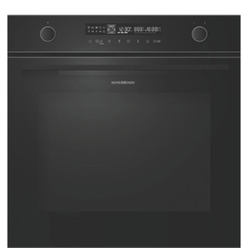 70L Multifunction Single Oven with Catalytic Liners Black Glass Inline Collection