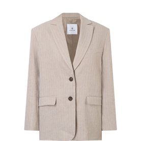 Quinn Single-Breasted Pinstripe Blazer