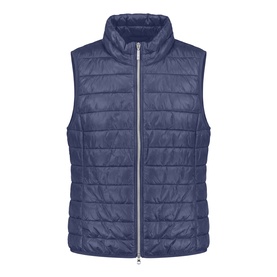Betty Barclay Blue Horizon quilted gilet with zip fastening and funnel neck, sleeveless padded design
