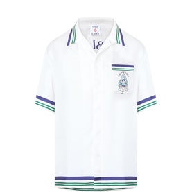Hotel Emblem Silk Shirt