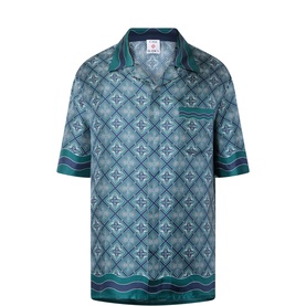 Radiating Monogram Silk Shirt
