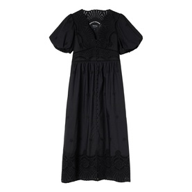 Broderie Detail Flared Dress