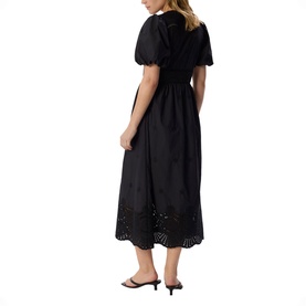 Broderie Detail Flared Dress