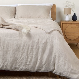 Nacre Linen Duvet Set Neutral