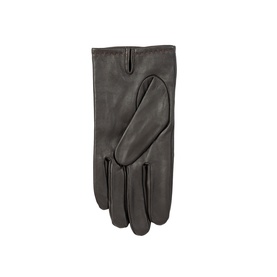Dents brown leather men's gloves with three-point stitch detail and smooth finish, shown flat.