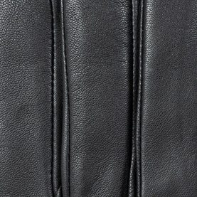 Dents black leather gloves close-up showing smooth grain texture and central seam detail